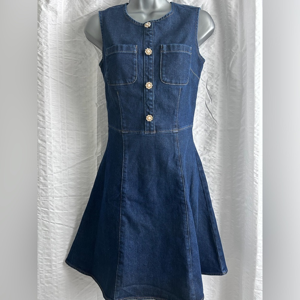 J. Crew Factory Blue Denim Dress